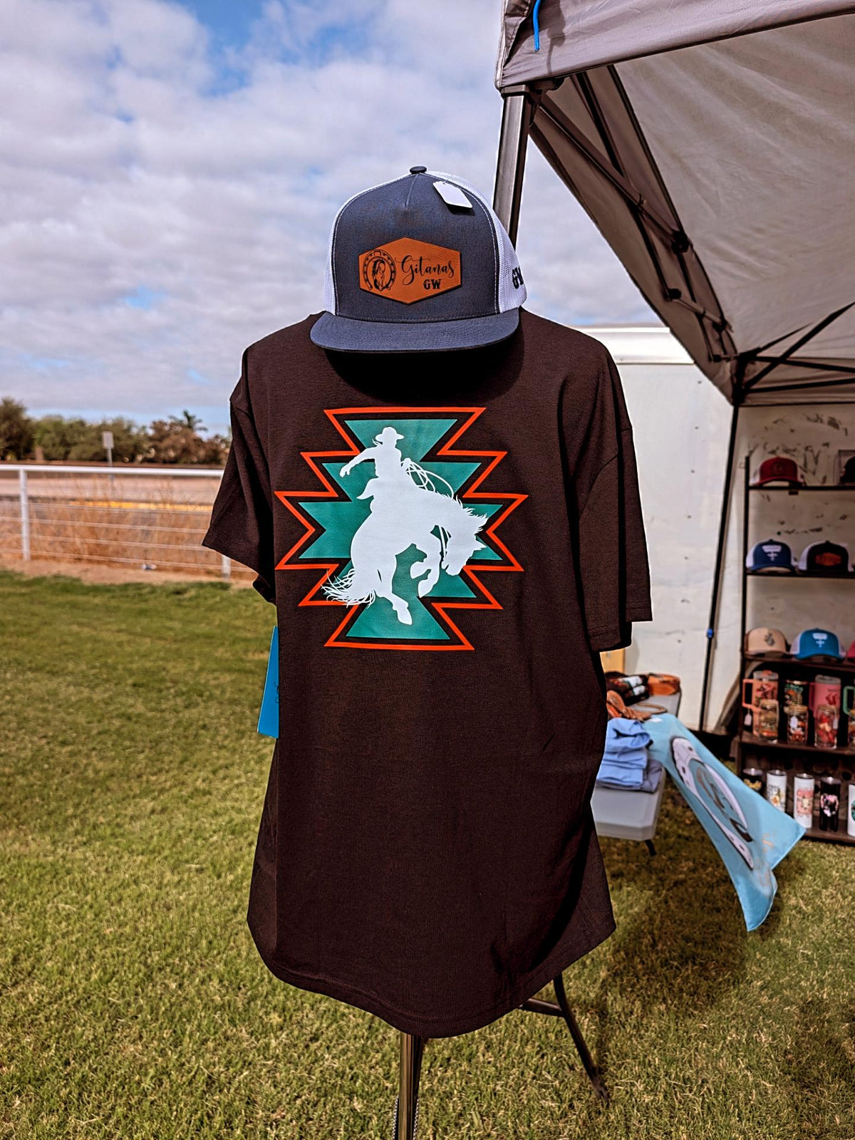 Black Aztec Western Tee