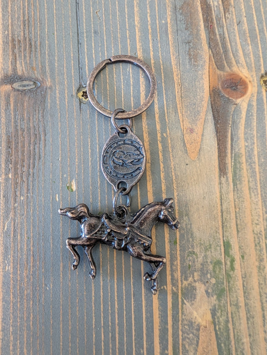 Western Horse Charm Keychain