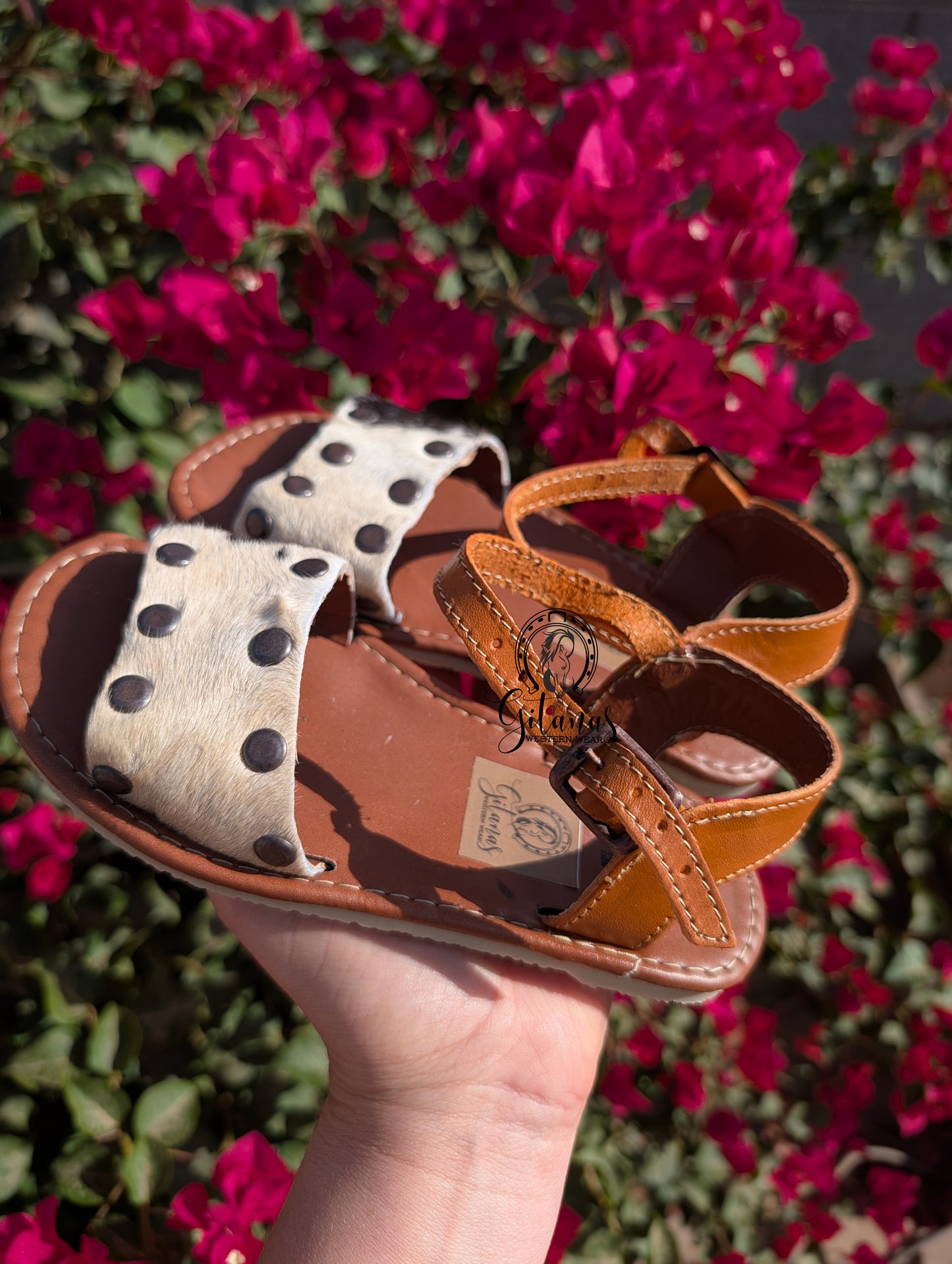 Kids Cowhide Leather Sandals