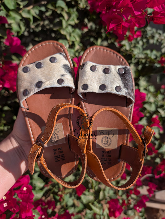 Kids Cowhide Leather Sandals