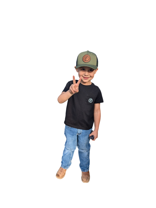 Boys Black Aztec Western Tee