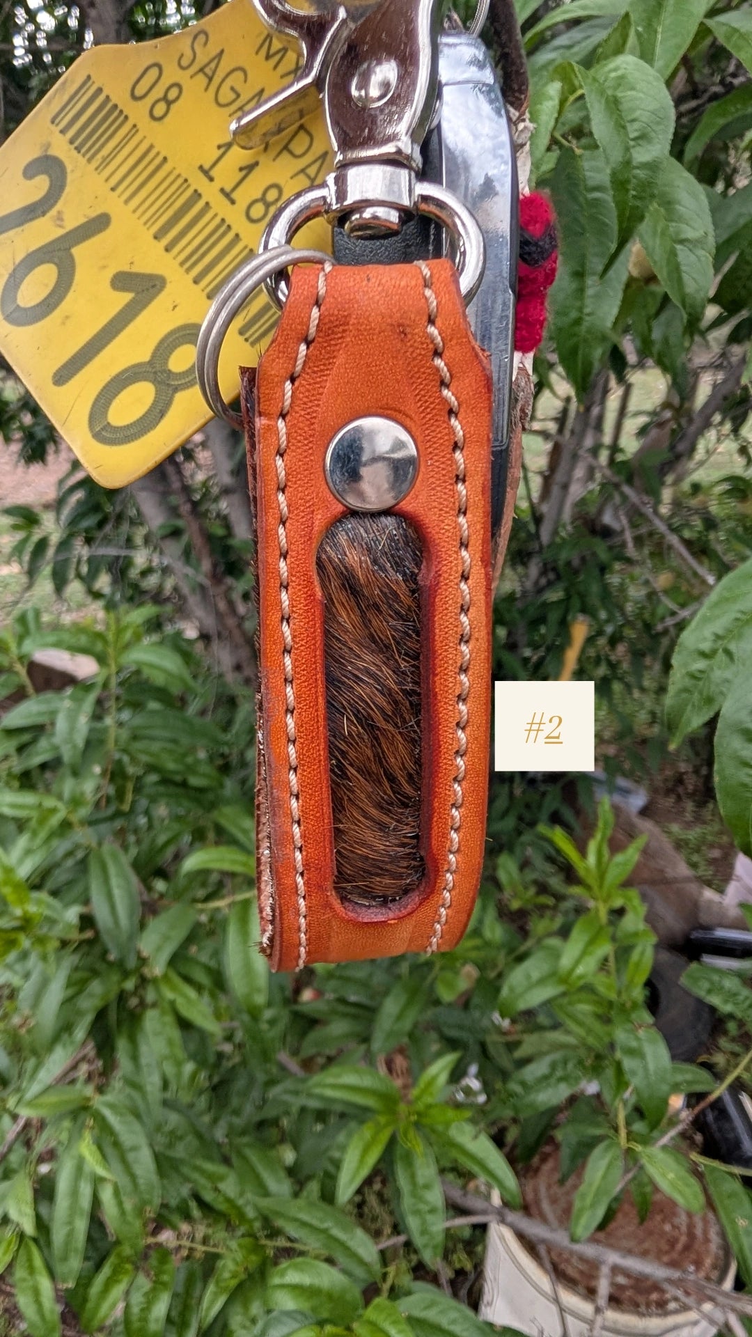 Cowhide Leather Keychain