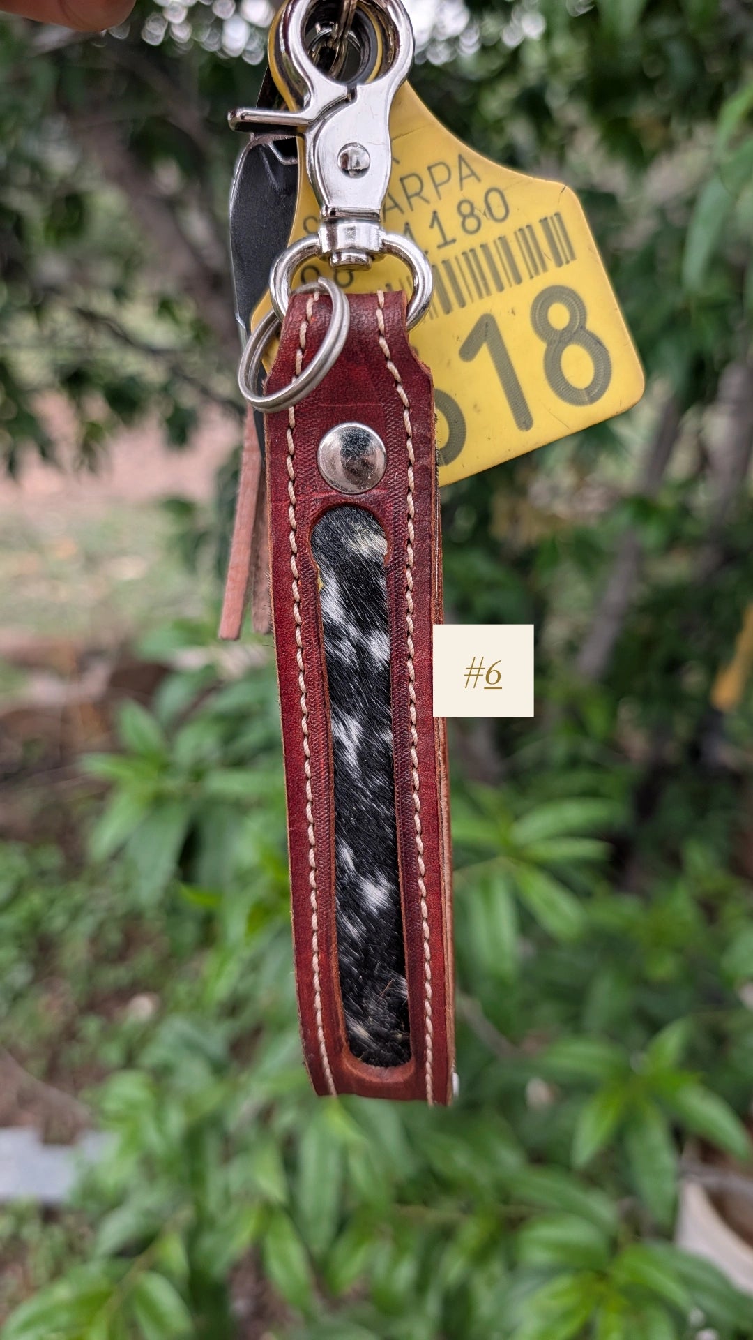 Cowhide Leather Keychain