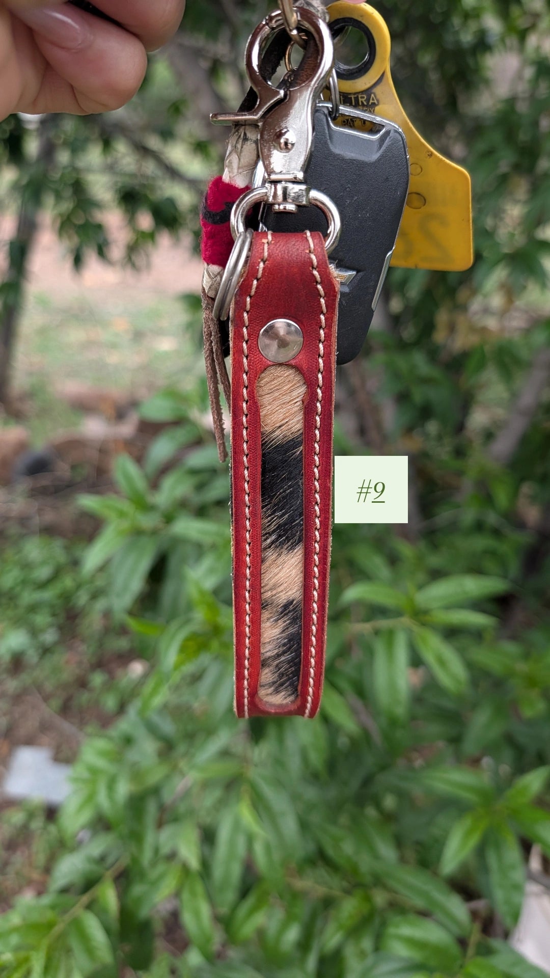 Cowhide Leather Keychain