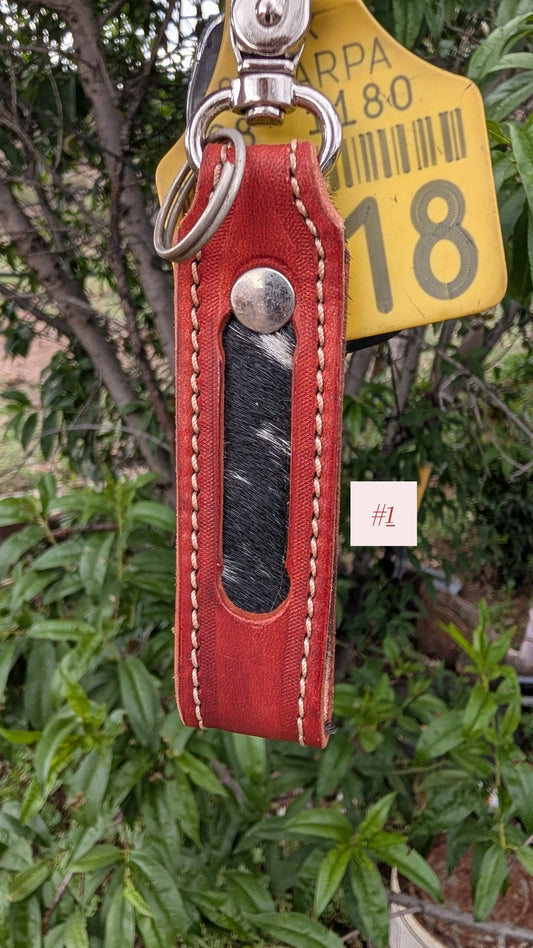 Cowhide Leather Keychain