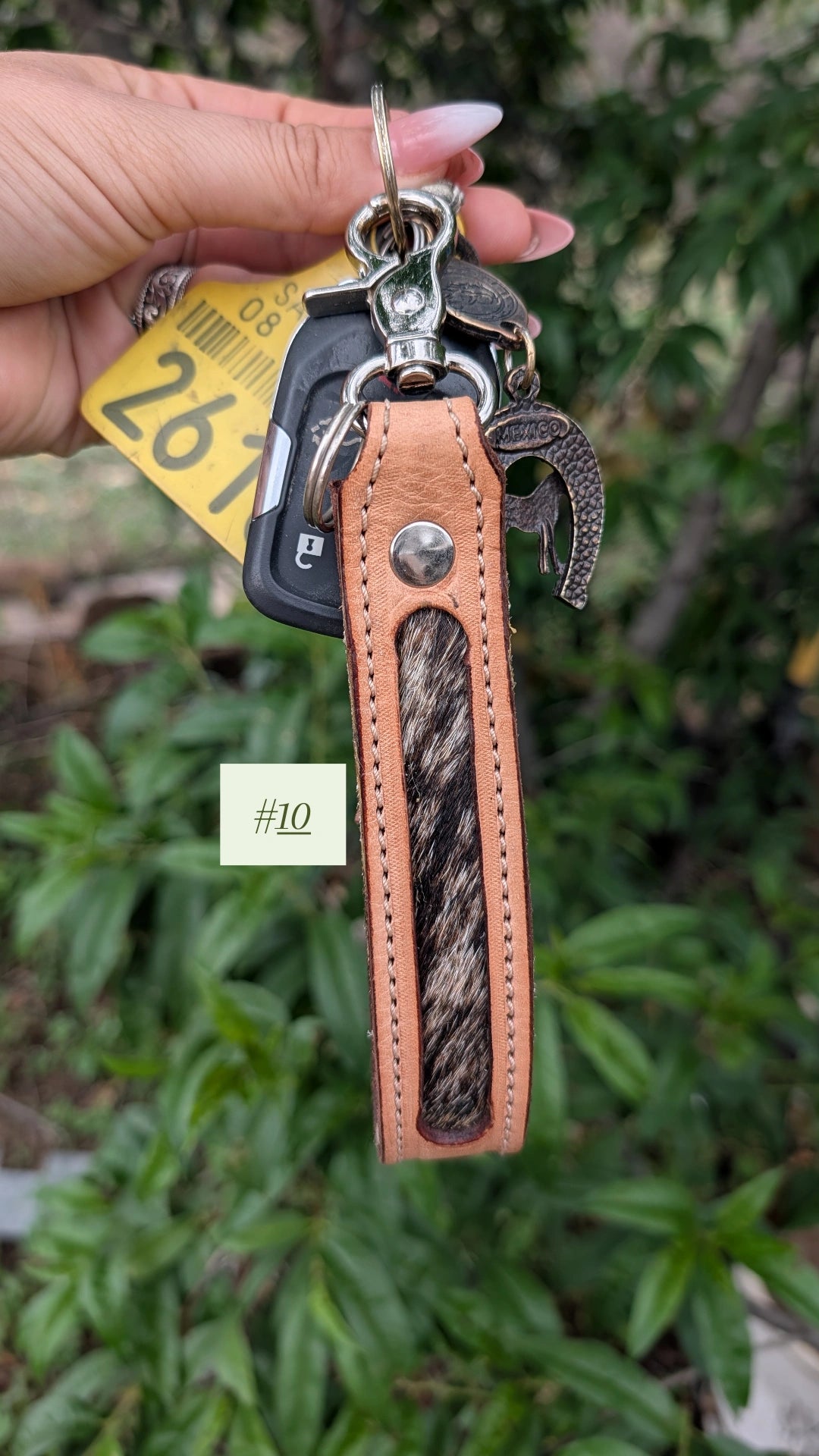Cowhide Leather Keychain