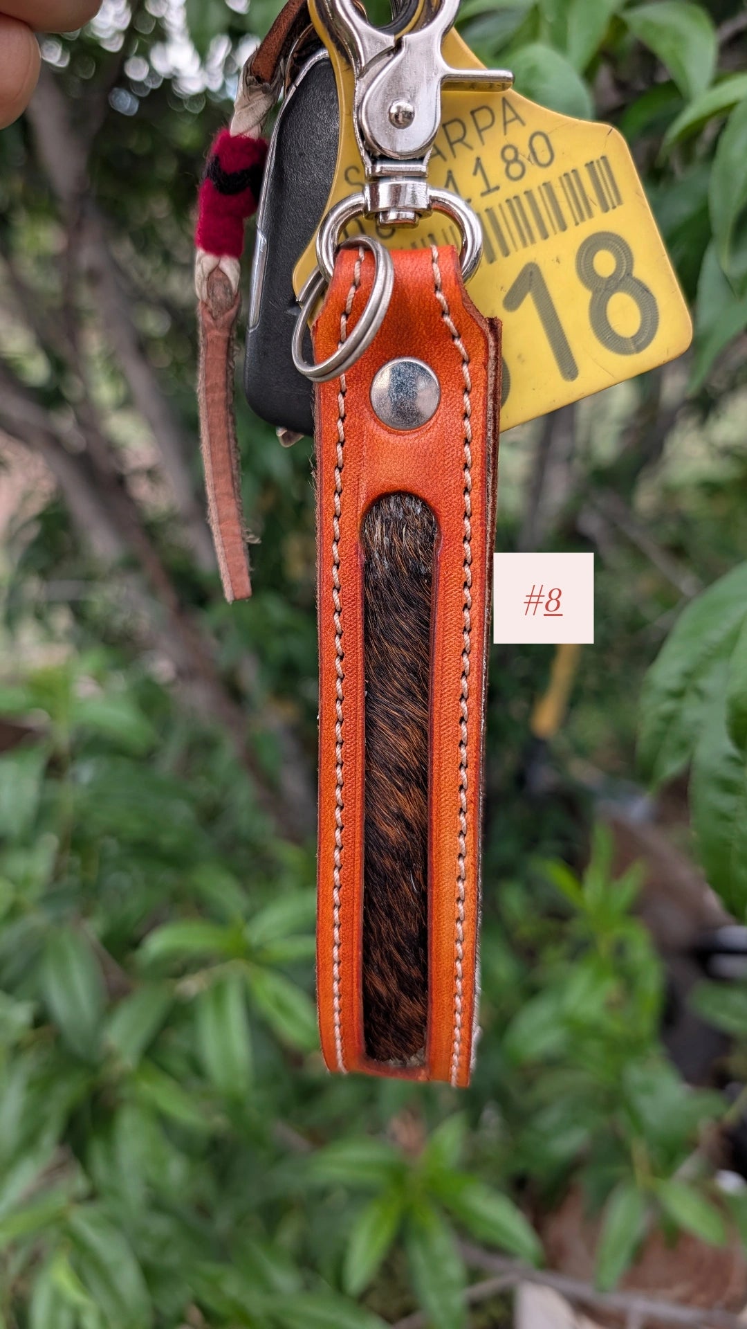 Cowhide Leather Keychain