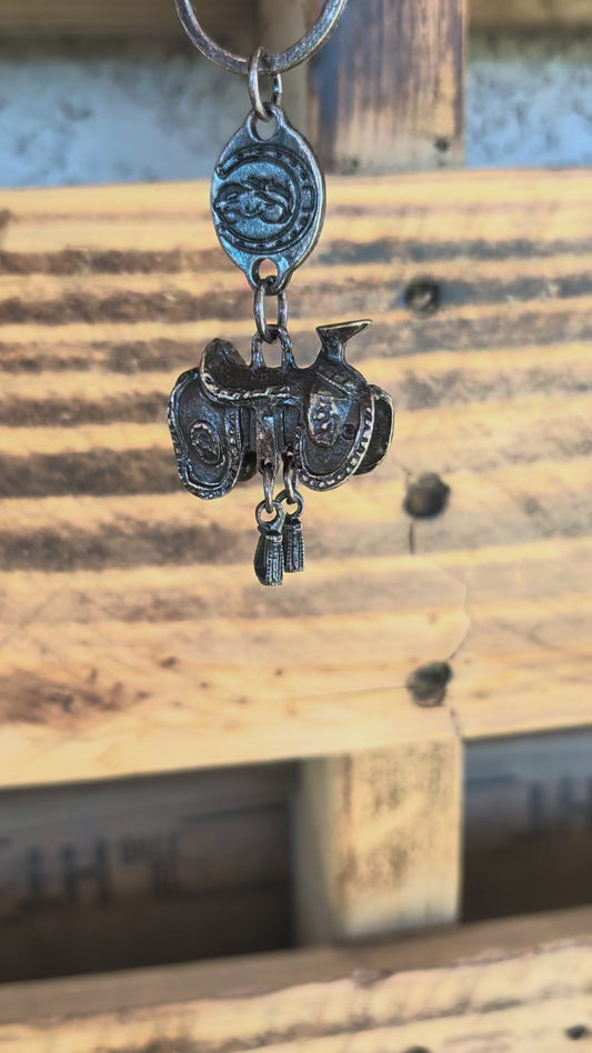 Western Saddle Keychain
