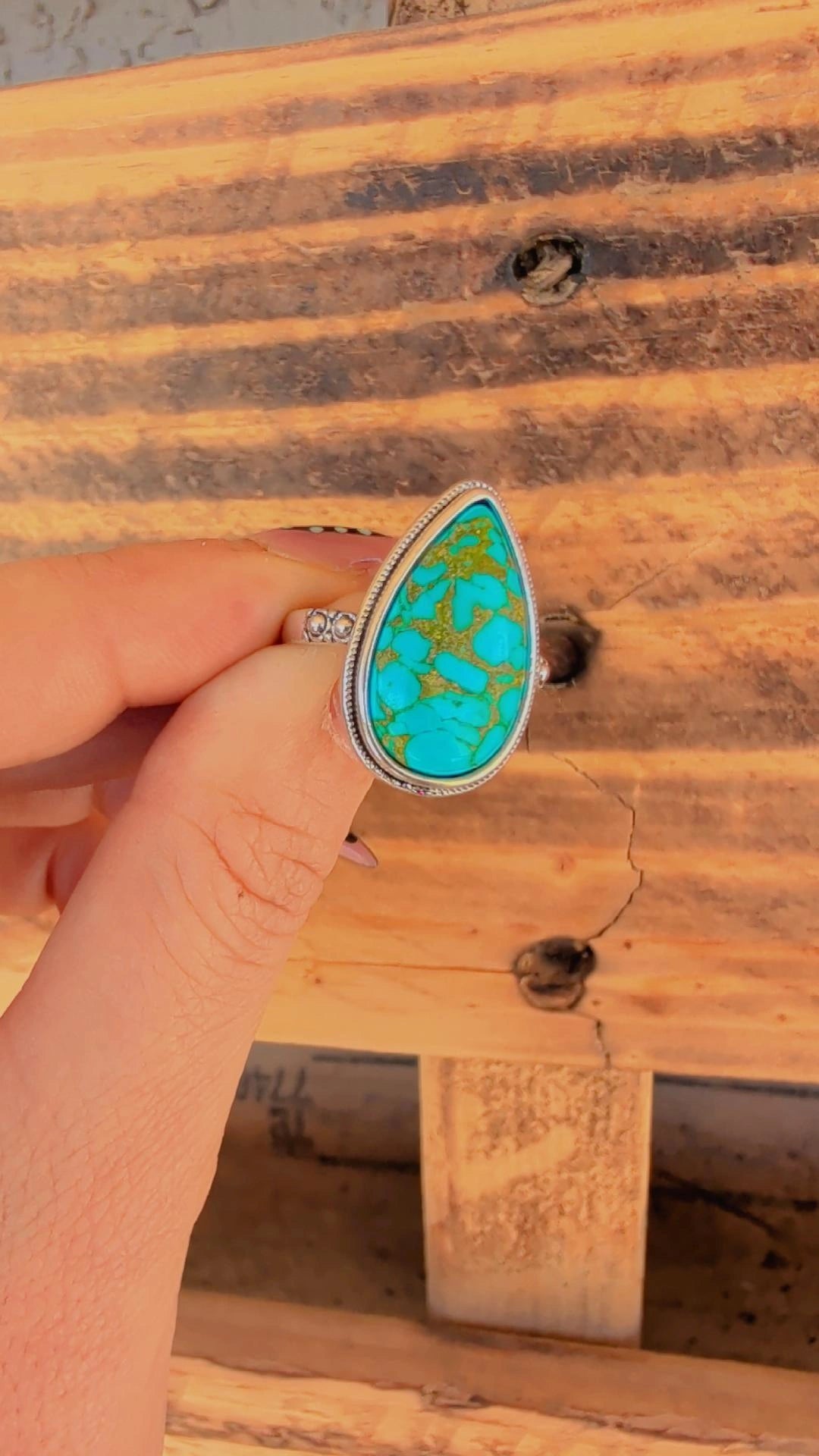 Turquoise Teardrop Ring