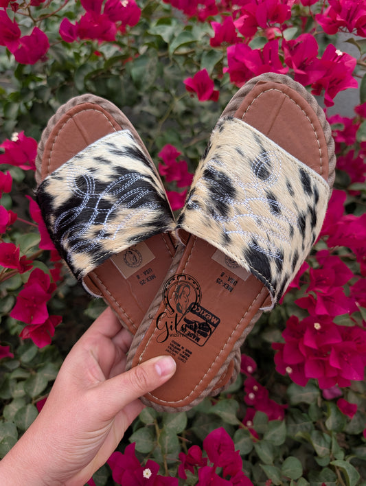 Hand-Stitched Cowhide Sandals