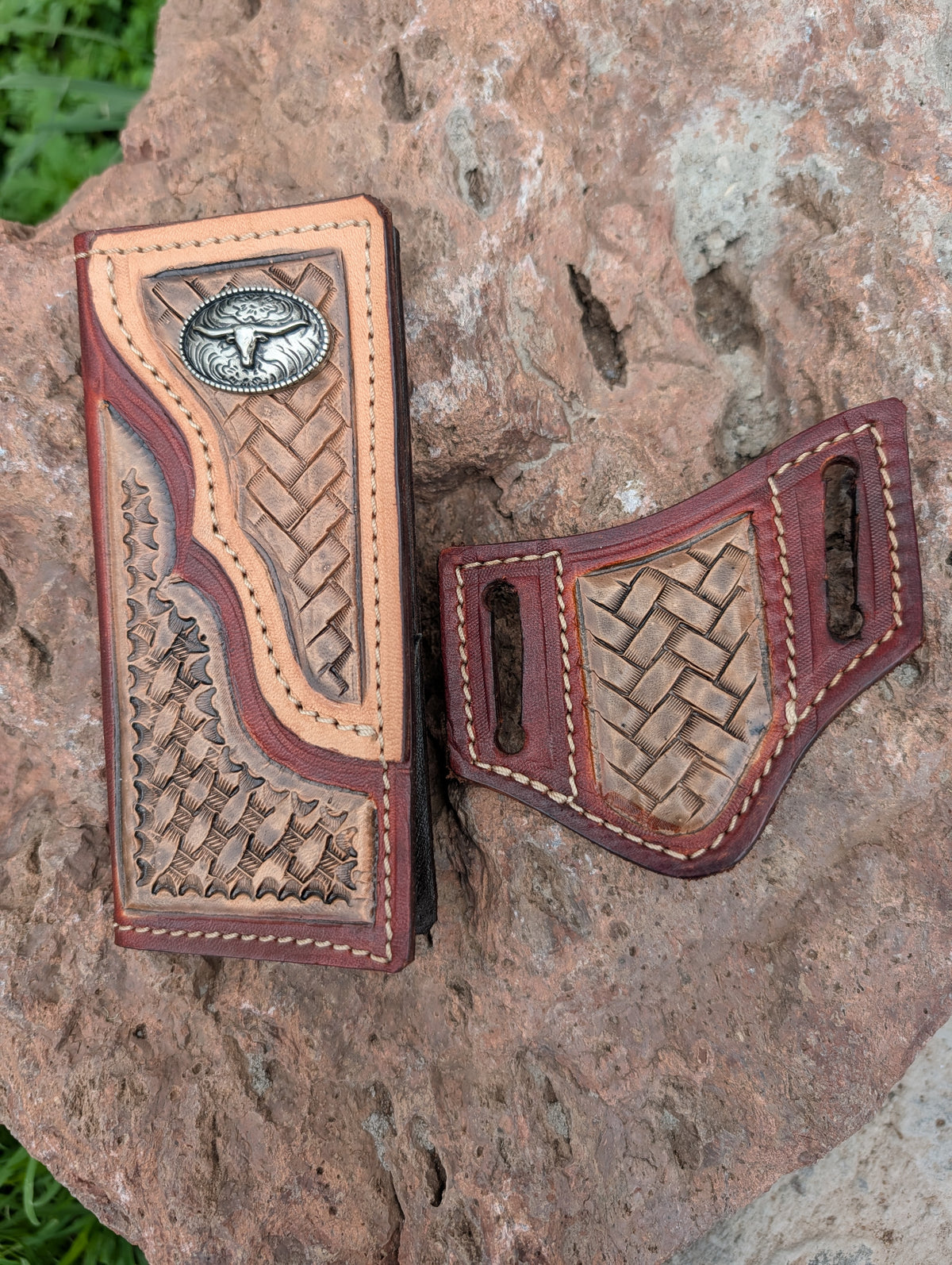 Little Cowboy Tooled Leather Set
