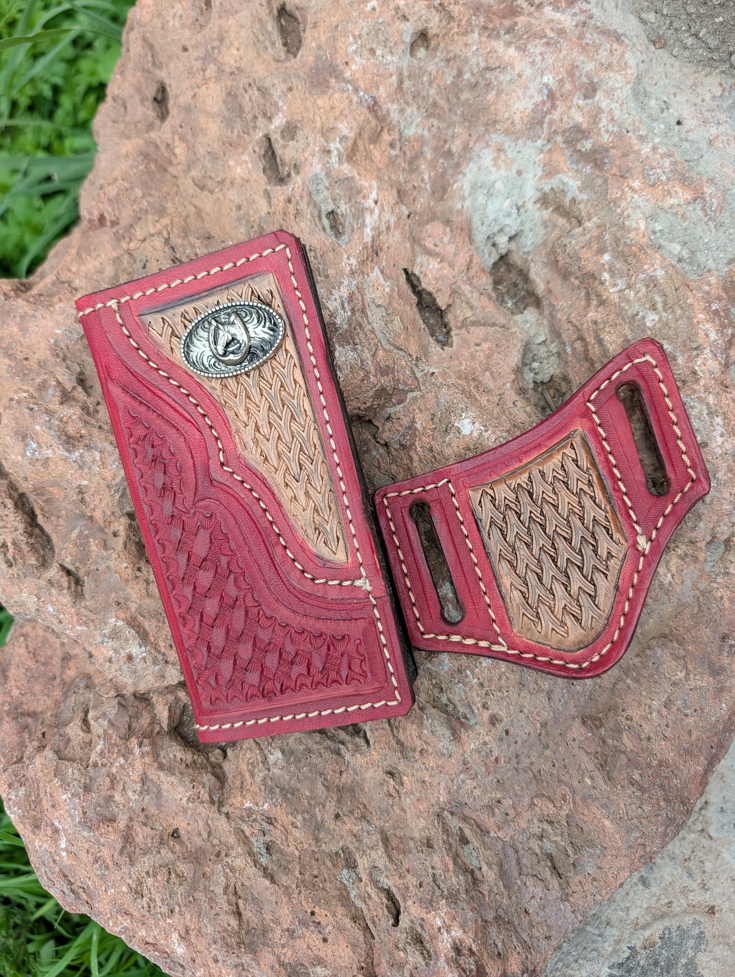 Little Cowboy Tooled Leather Set