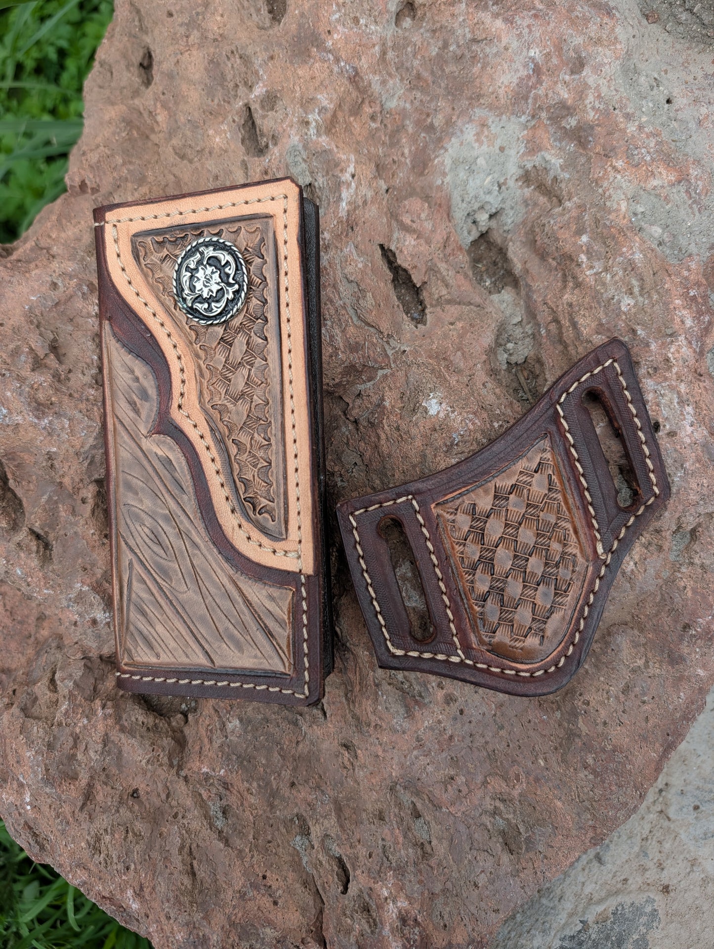 Little Cowboy Tooled Leather Set