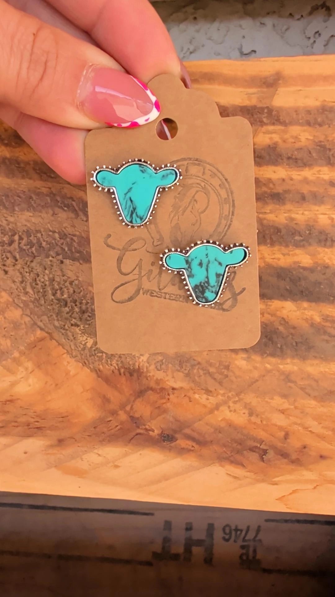 Western Cow Charm Earrings